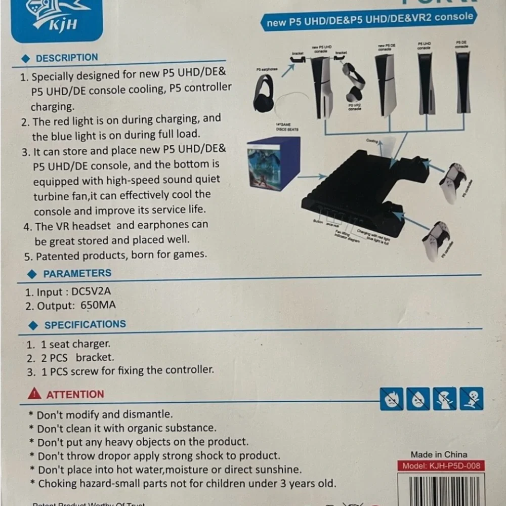 PS5 Cooling Stand & Dual Remote Carger